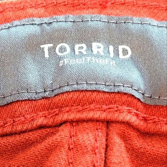 Torrid Red Skinny Jeans with Button Fly - Picture 8 of 8